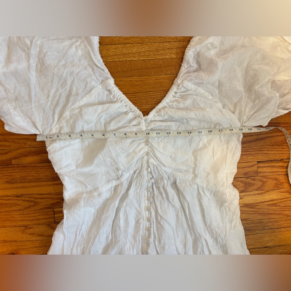 Anthropologie White Tiered Maxi Dress with Open Back - Picture 5 of 15